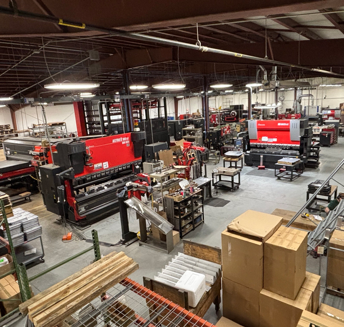 Riverside Precision Sheet Metal Facility - Overhead Shot